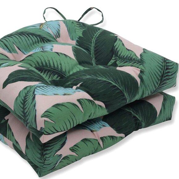 Pillow Perfect — Tropic Botanical Chair Seat Cushions, 15.5" x 16" 2 Count - Picture 1 of 2